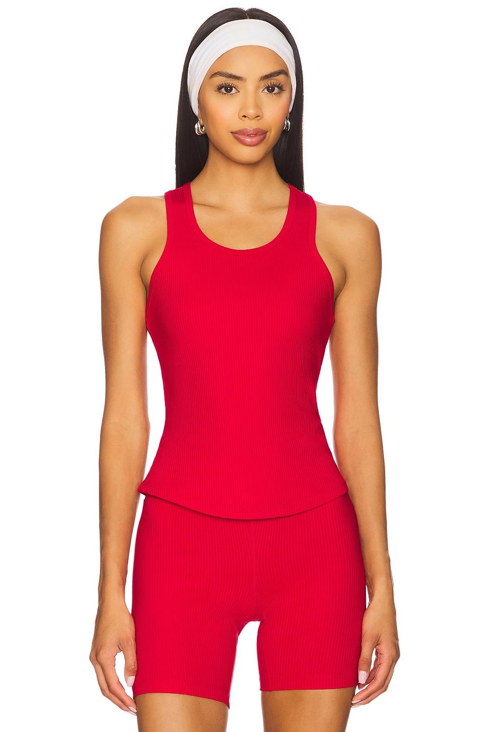 ribbed sporty tank top