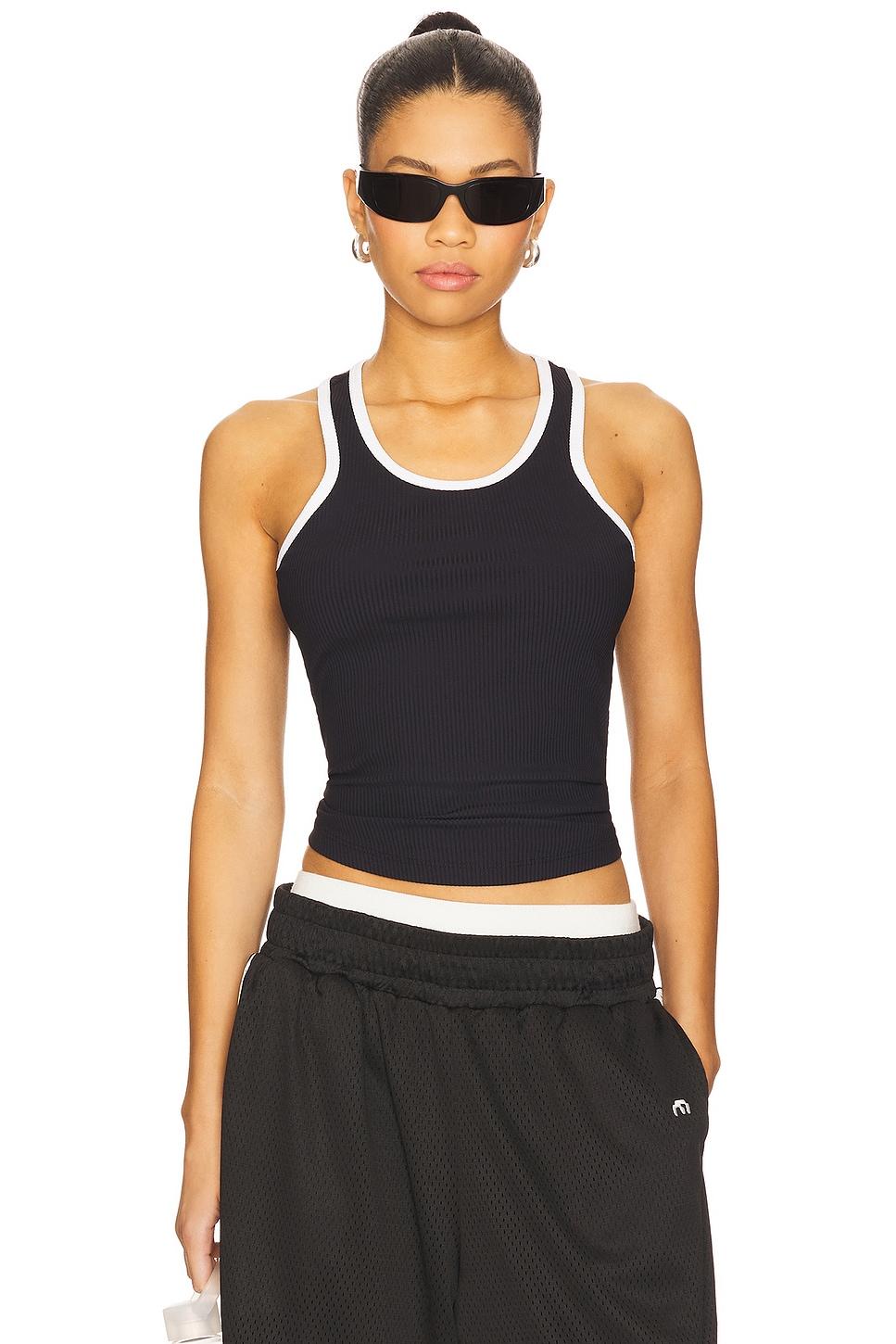 ribbed sporty tank top