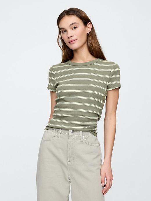 ribbed stripe t-shirt