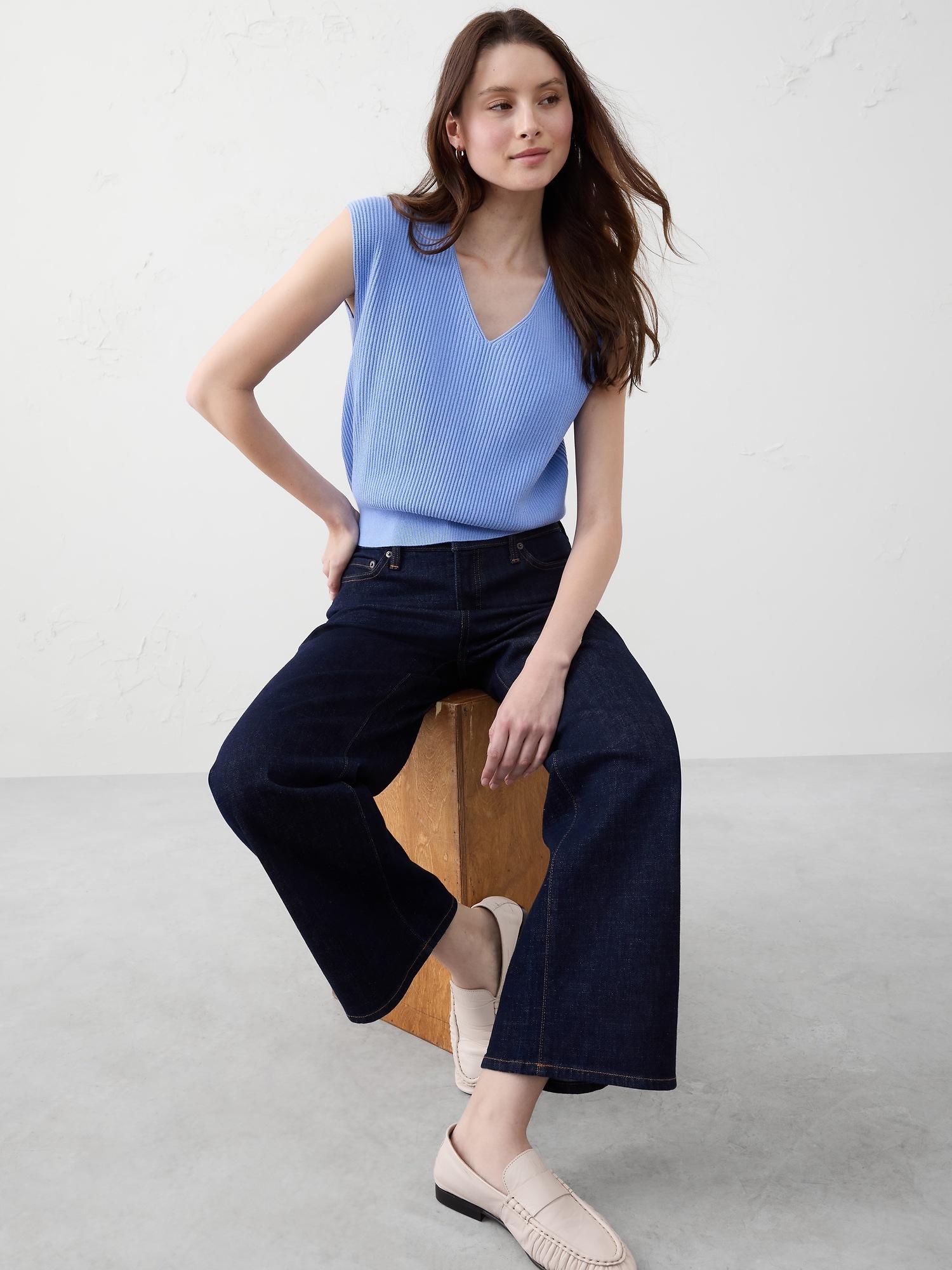 ribbed sweater shell