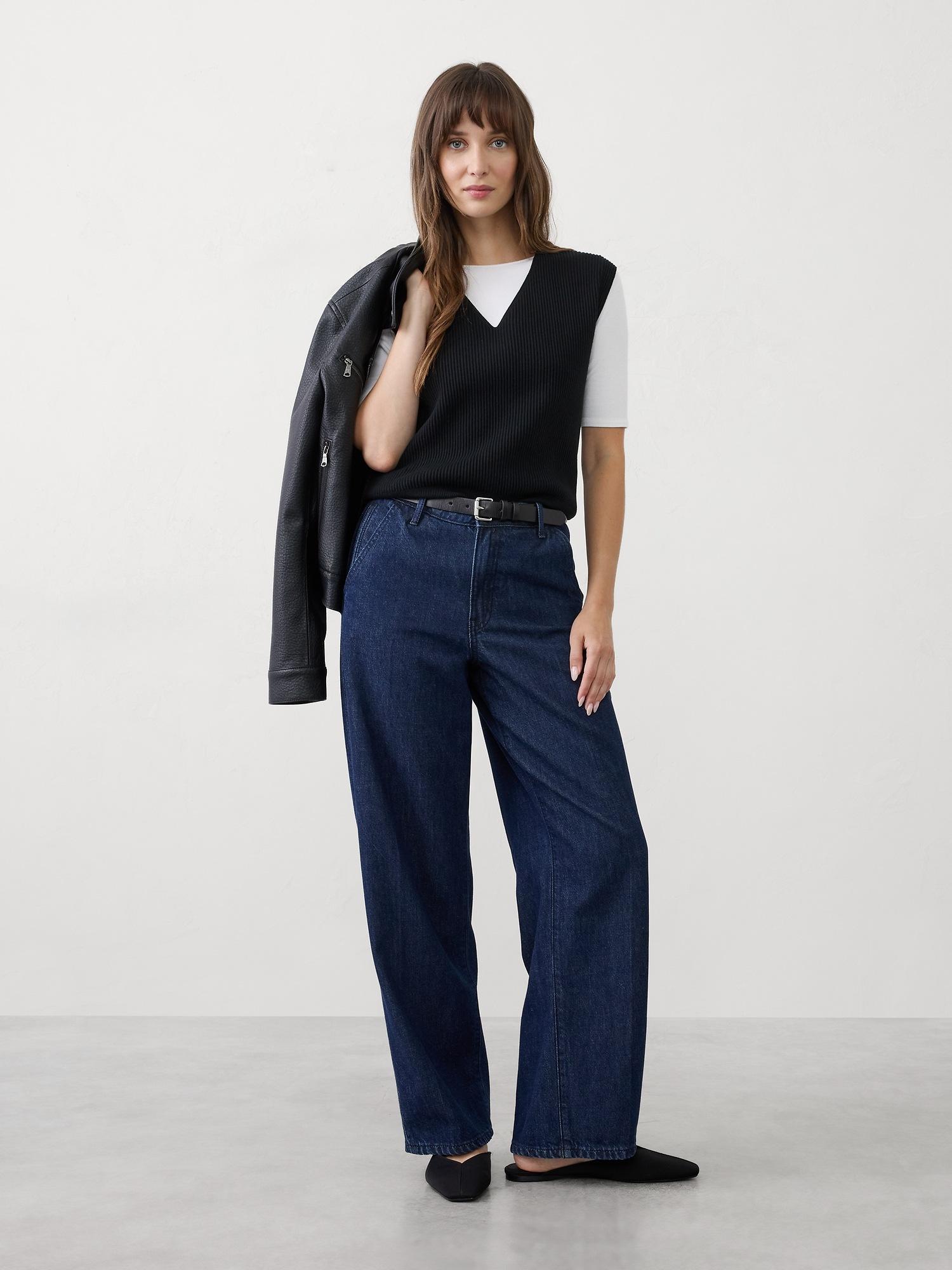 ribbed sweater shell