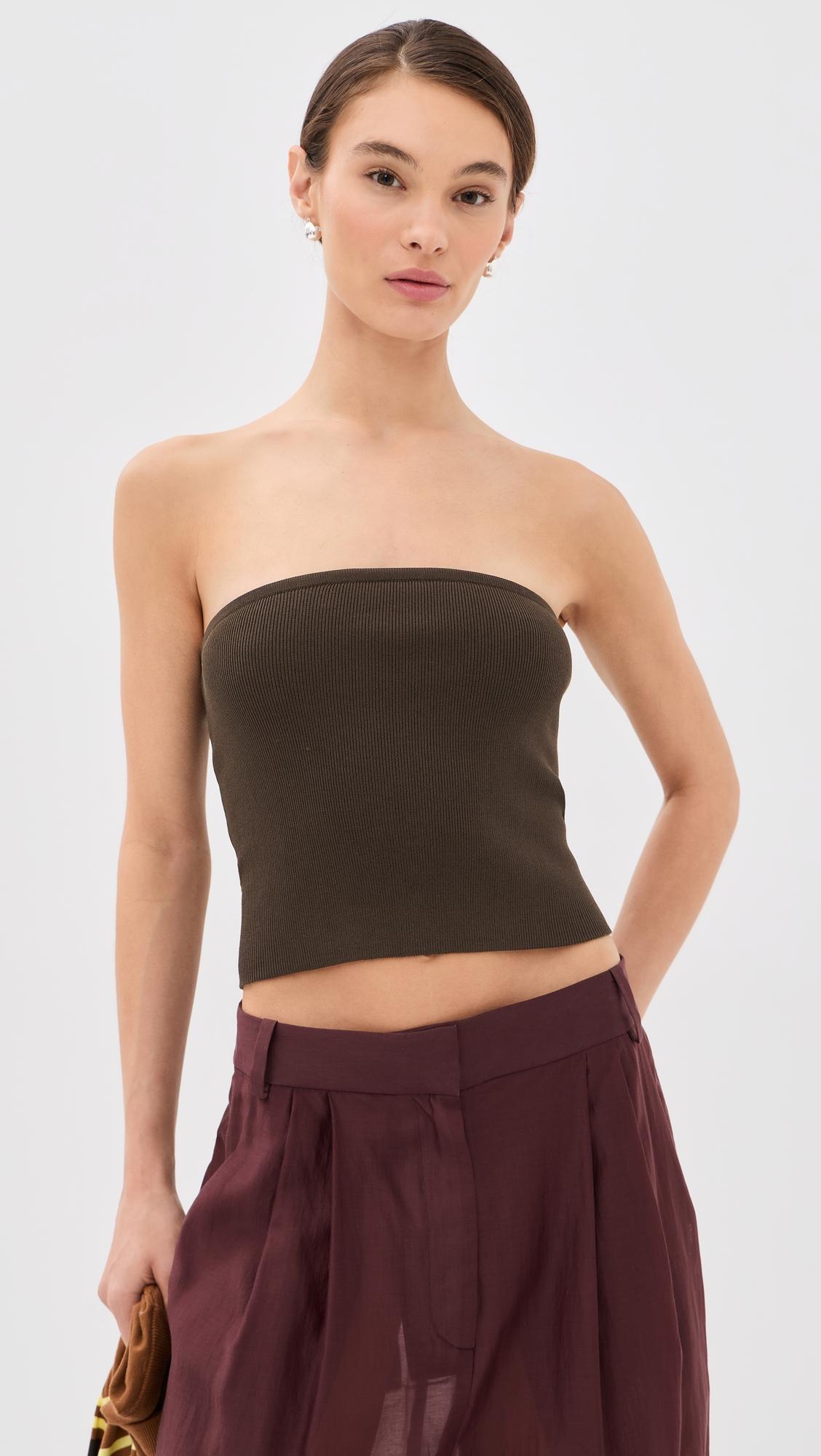ribbed sweater tube top