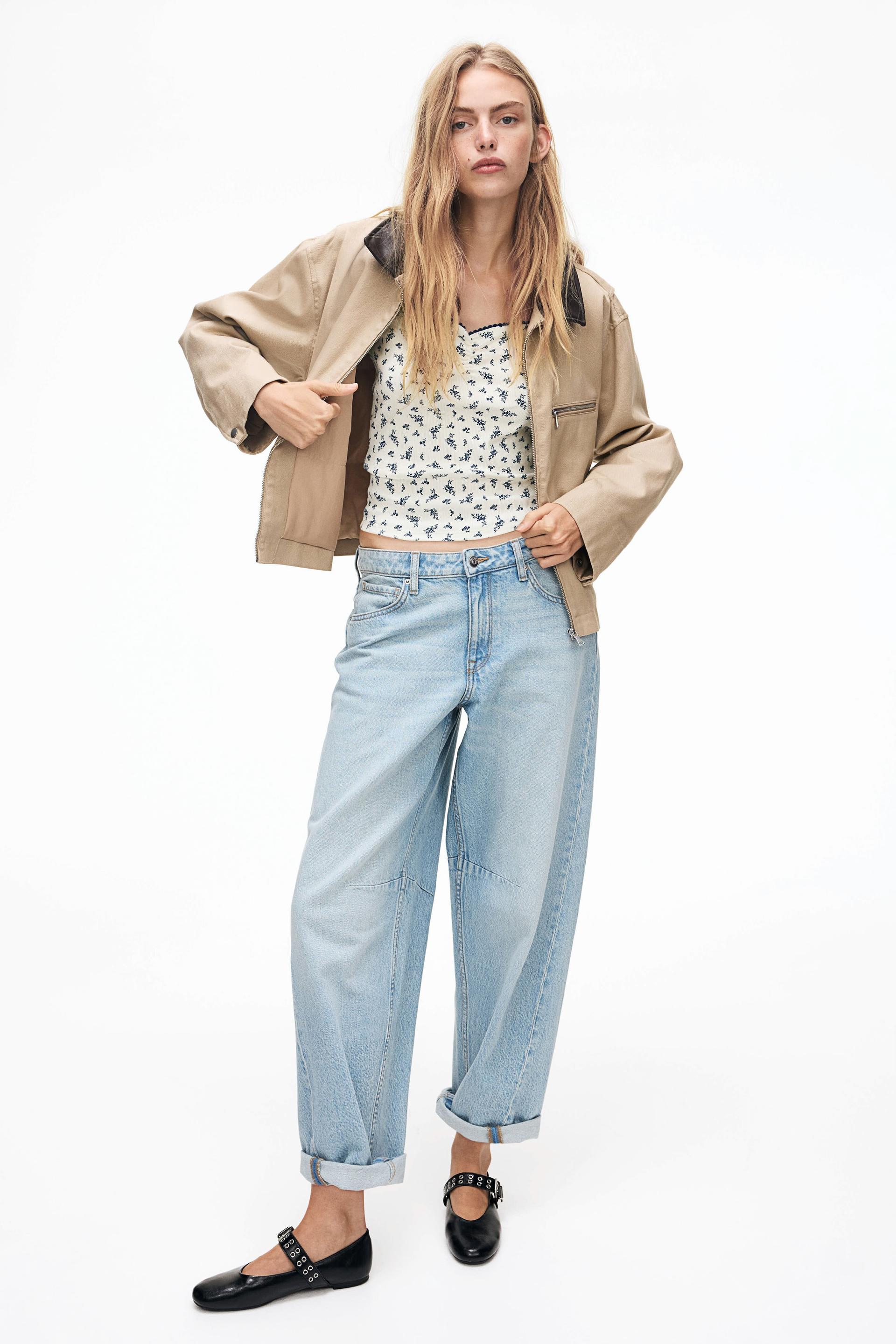 ribbed sweetheart-neck top