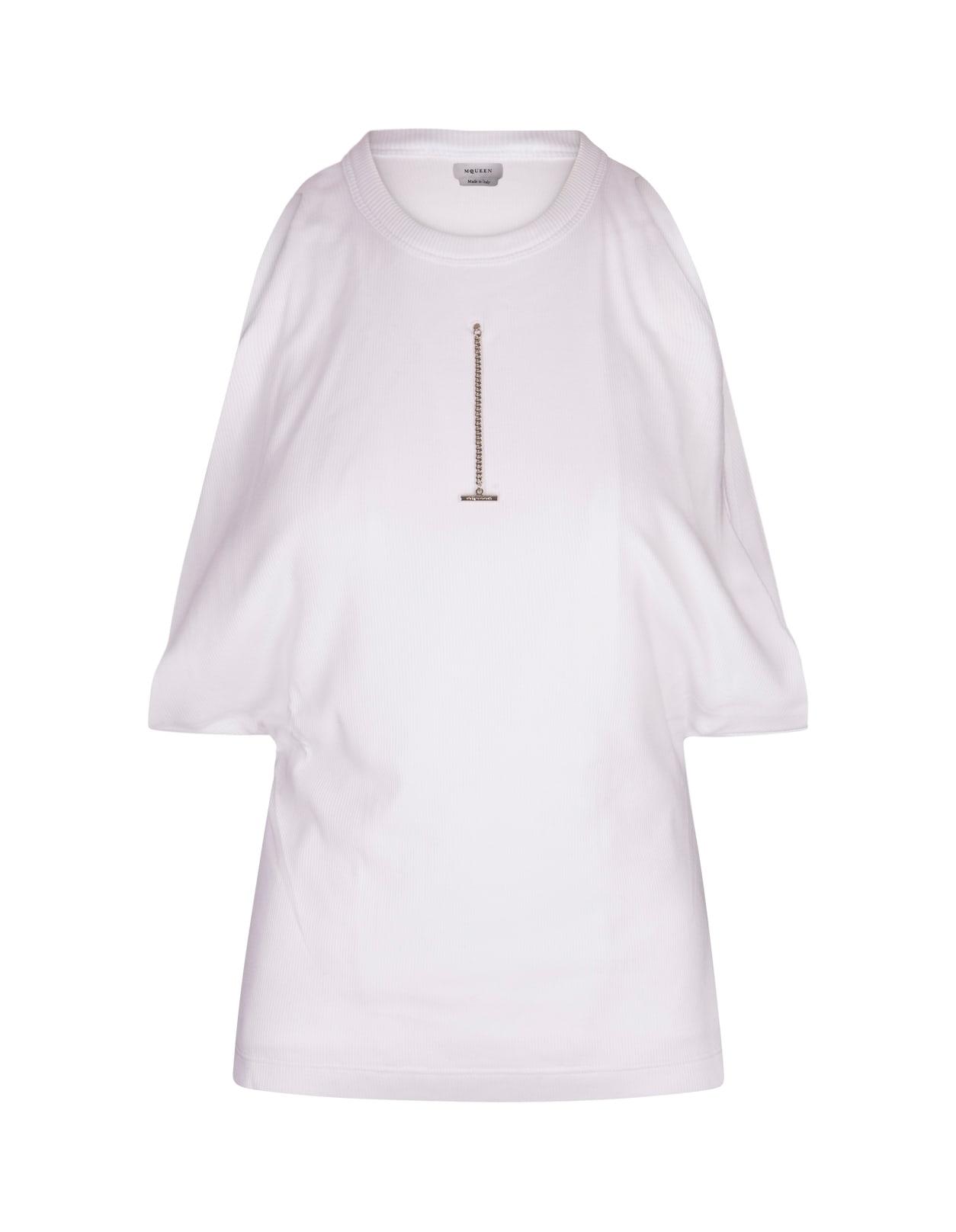 ribbed tank top in optic white