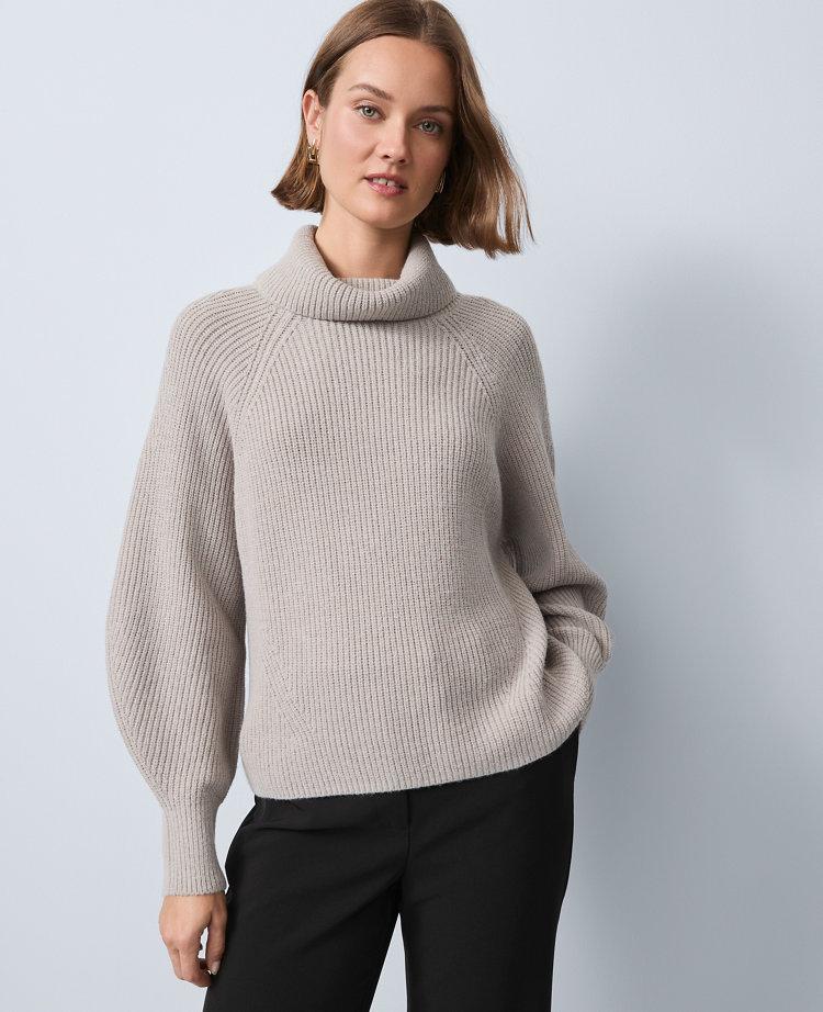 ribbed turtleneck sweater