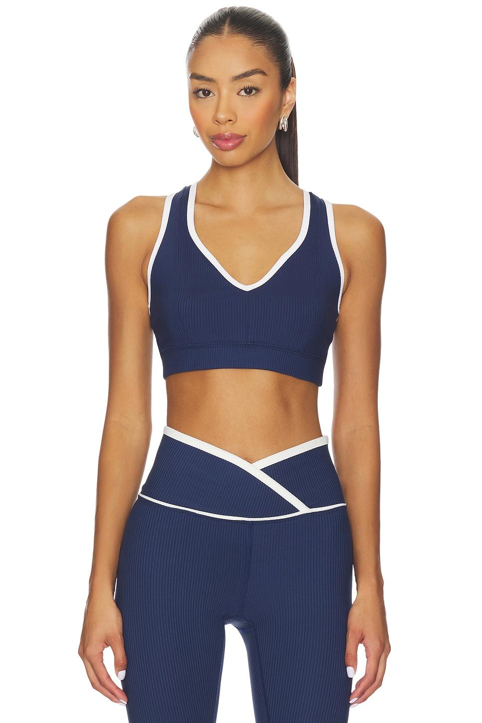 ribbed v sports bra