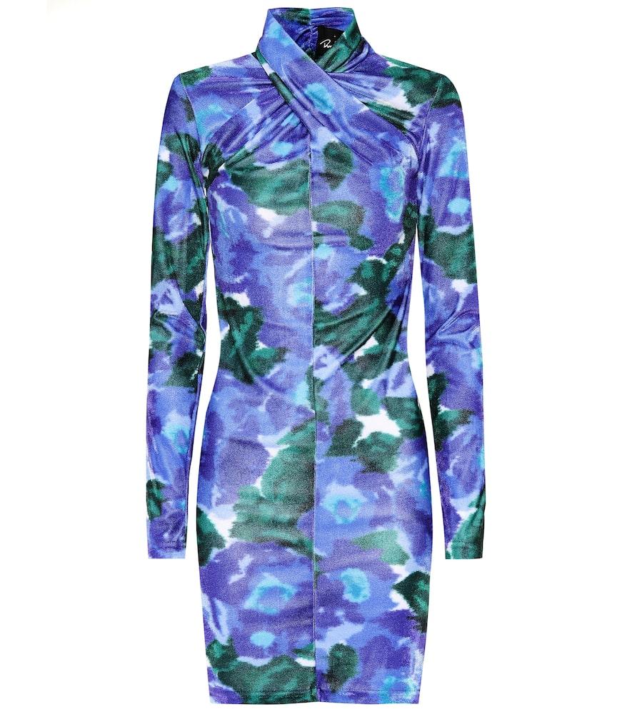 richard quinn floral velvet minidress