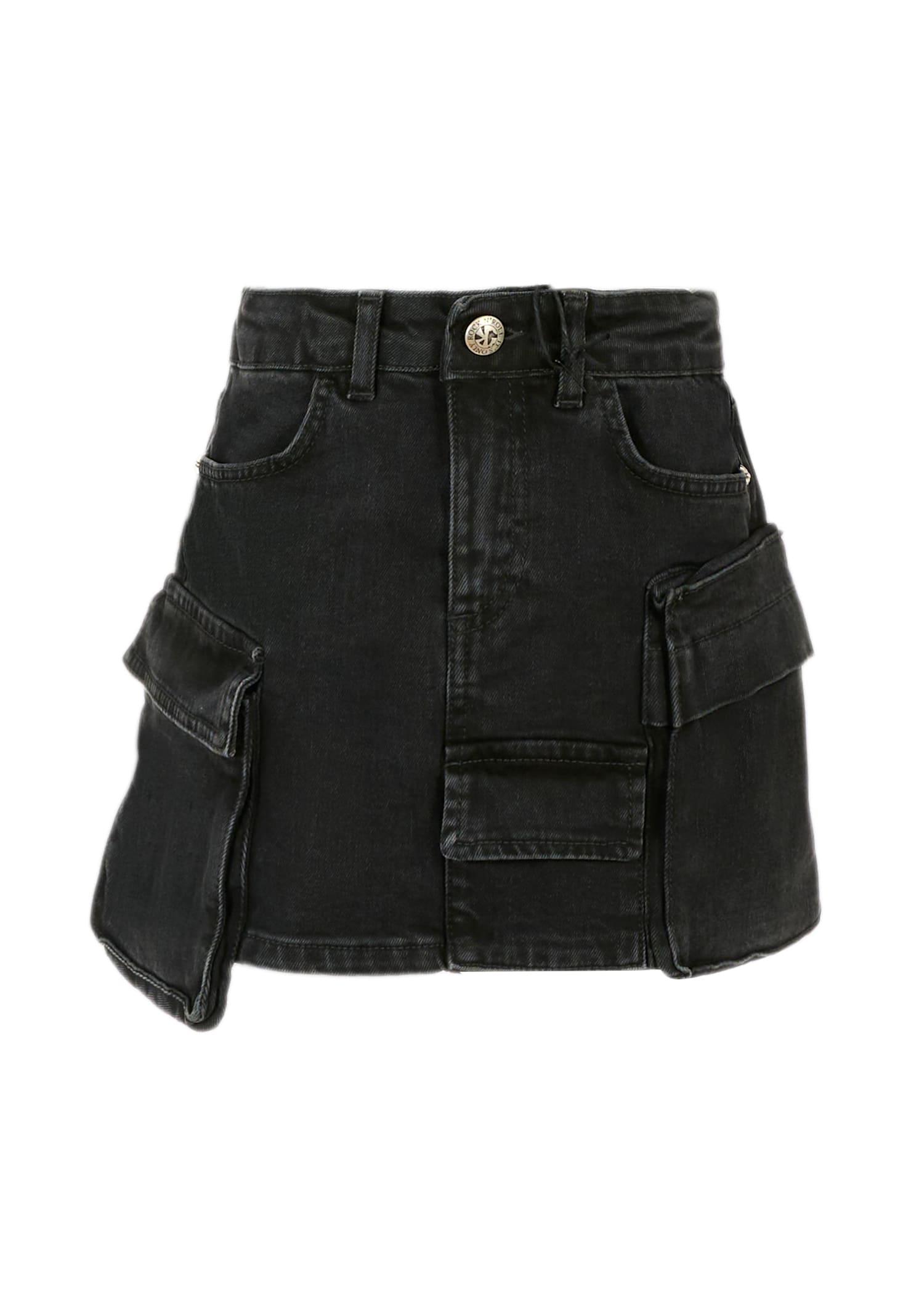 richmond black skirt for girl with logo
