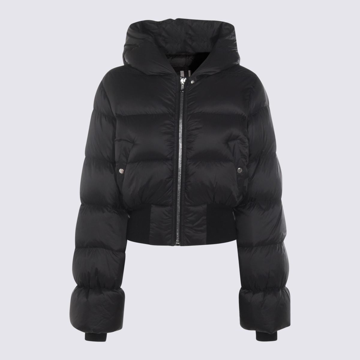 rick owens black down jacket