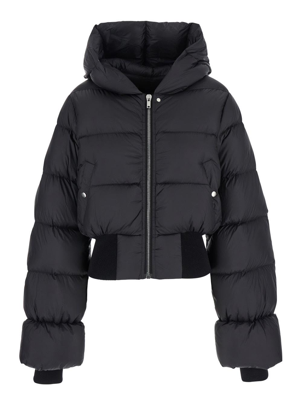rick owens black down jacket