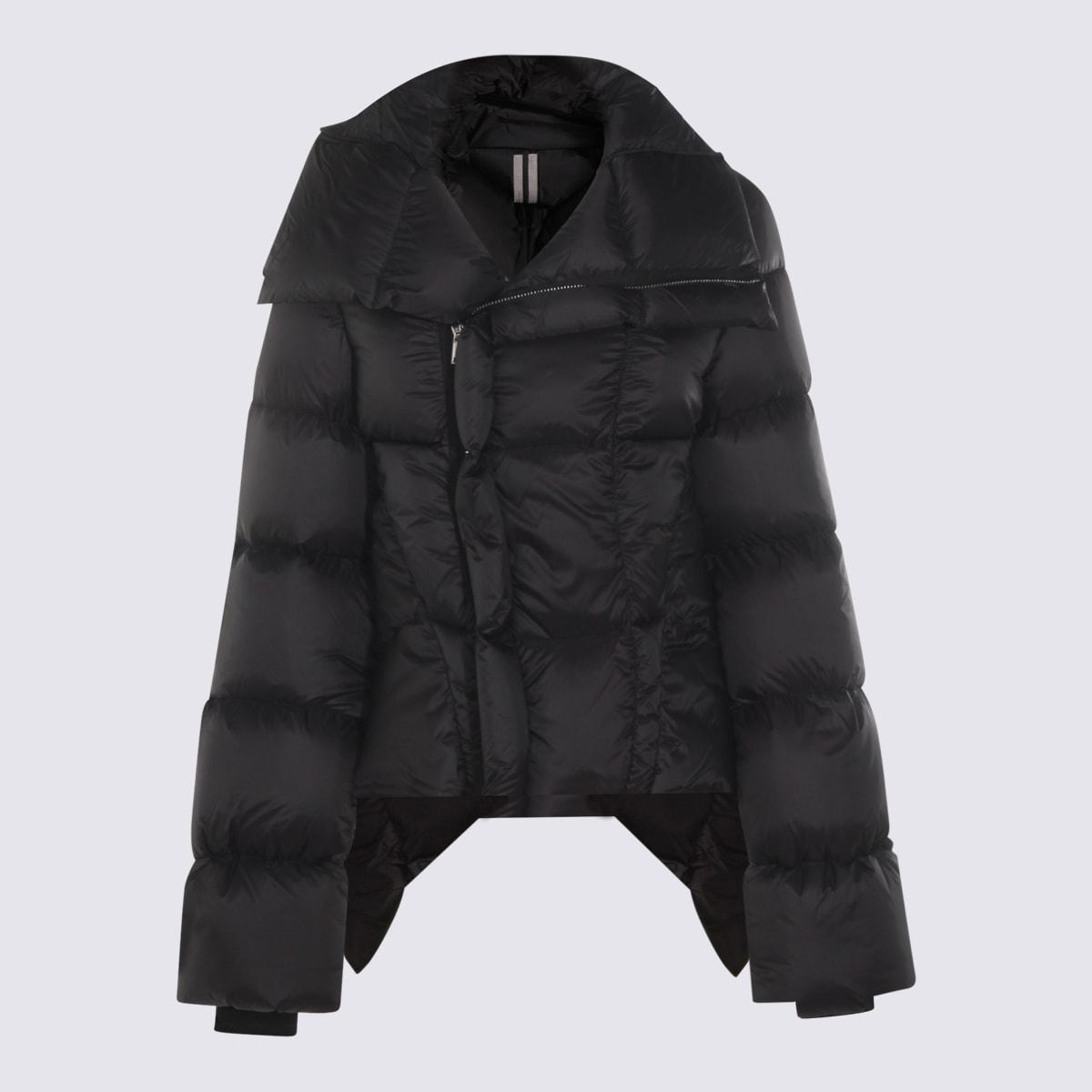 rick owens black down jacket