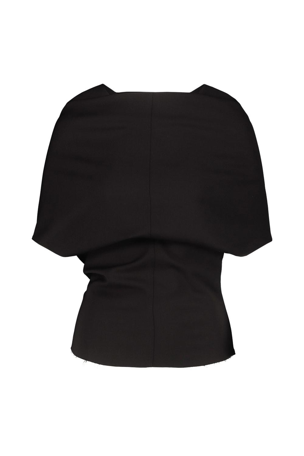 rick owens black shroud top