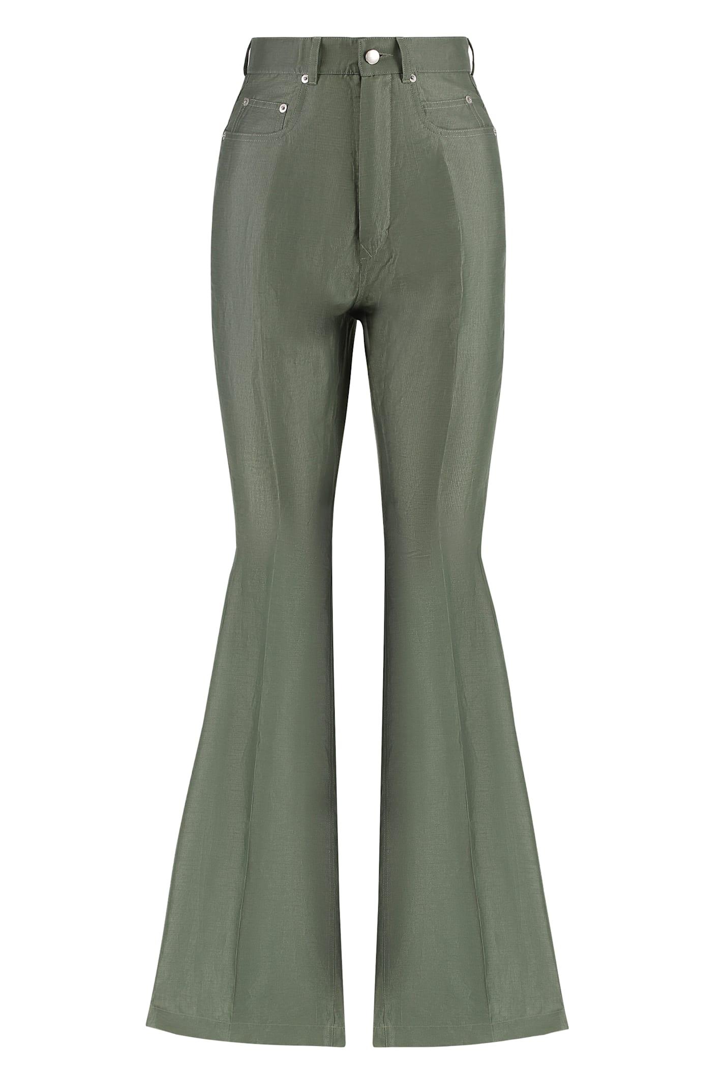rick owens bolan linen blend trousers