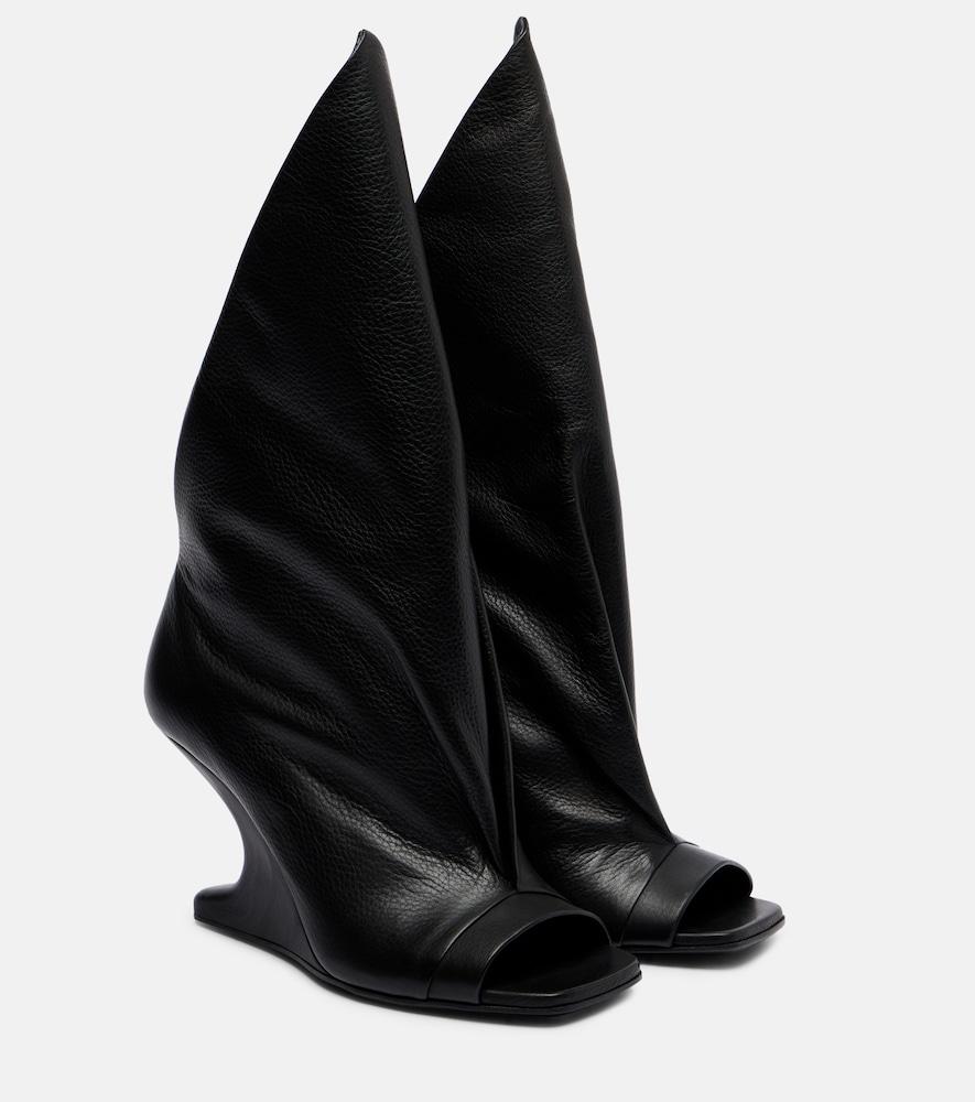 rick owens cantilever leather peep
