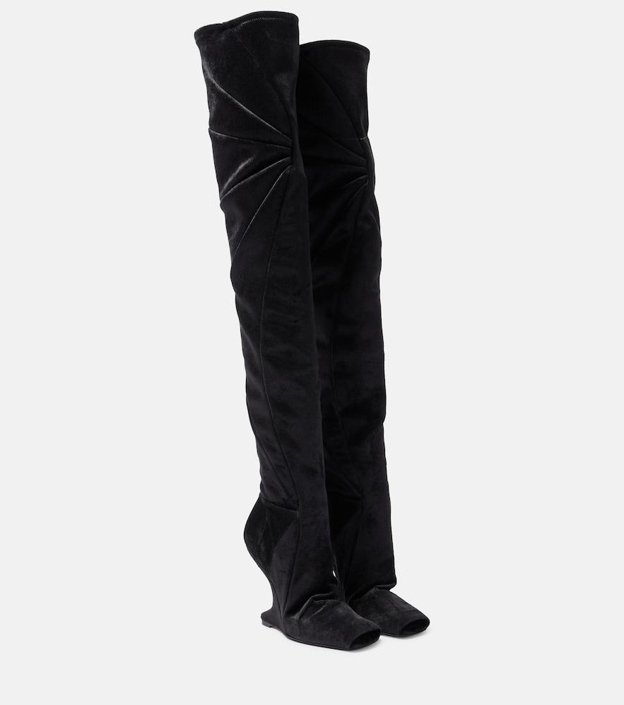 rick owens cantilever velvet over