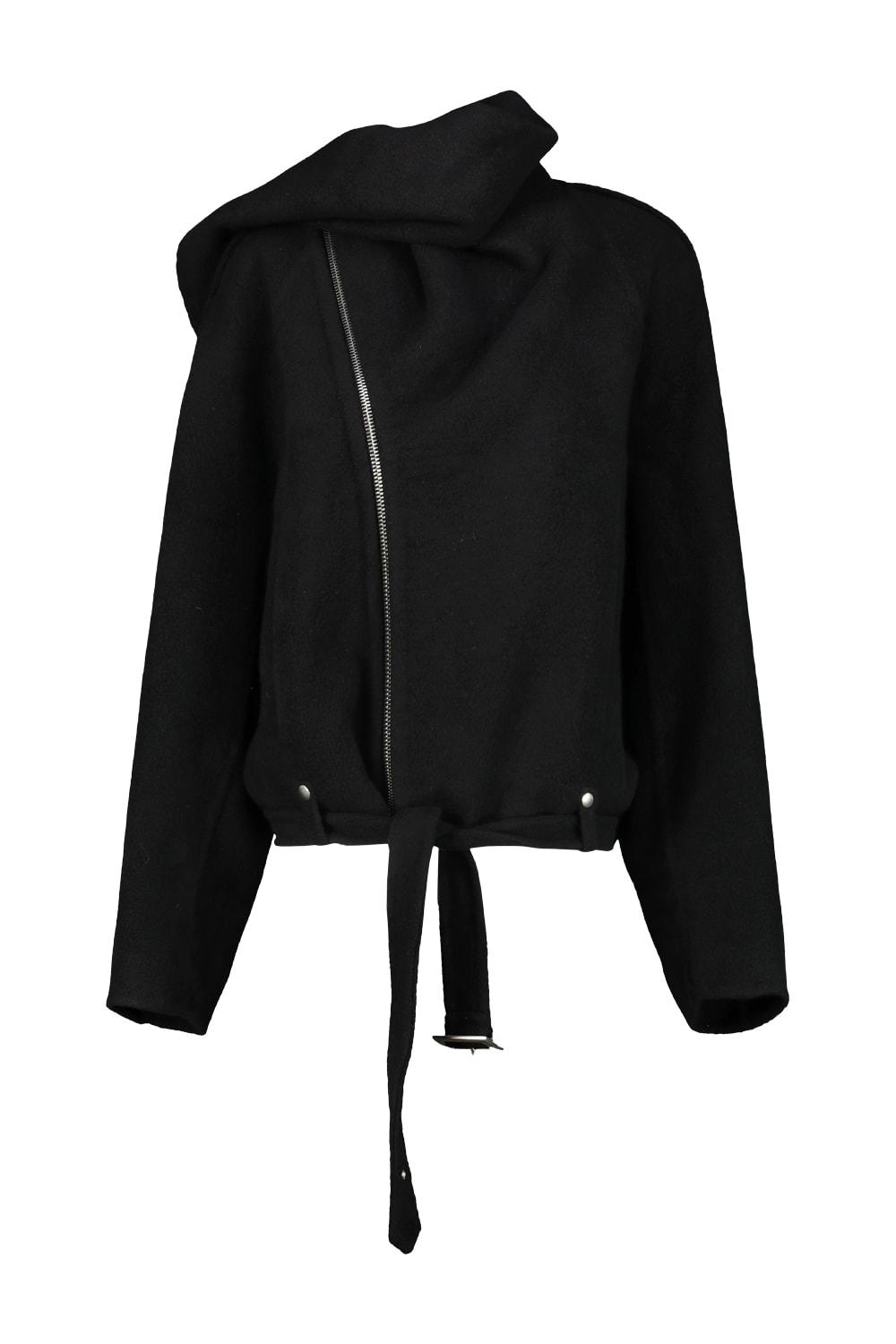 rick owens concordia cropped scarf flight jacket