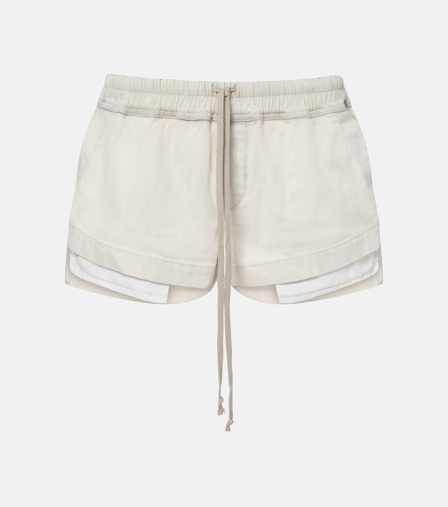 rick owens cotton jersey shorts