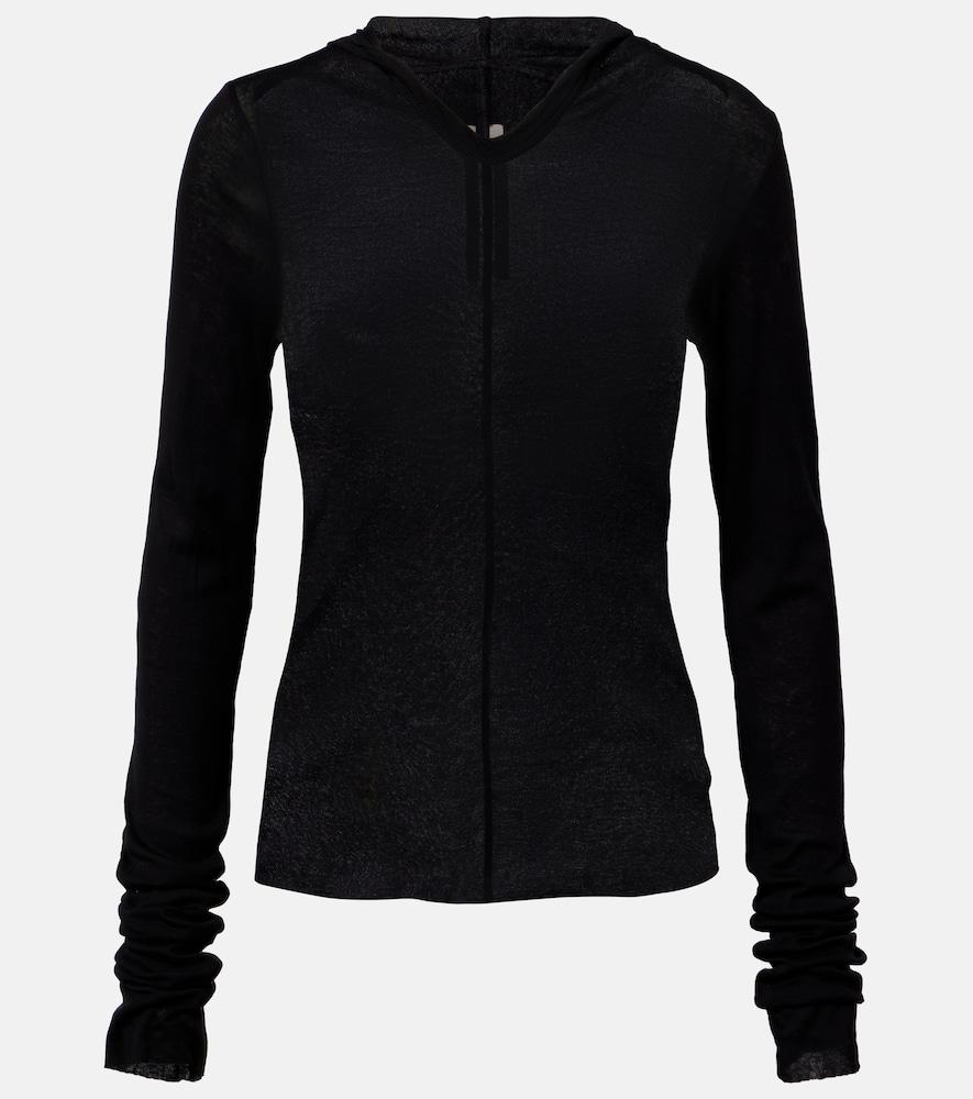 rick owens cotton jersey top