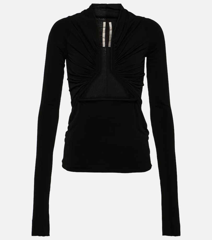 rick owens cutout jersey top