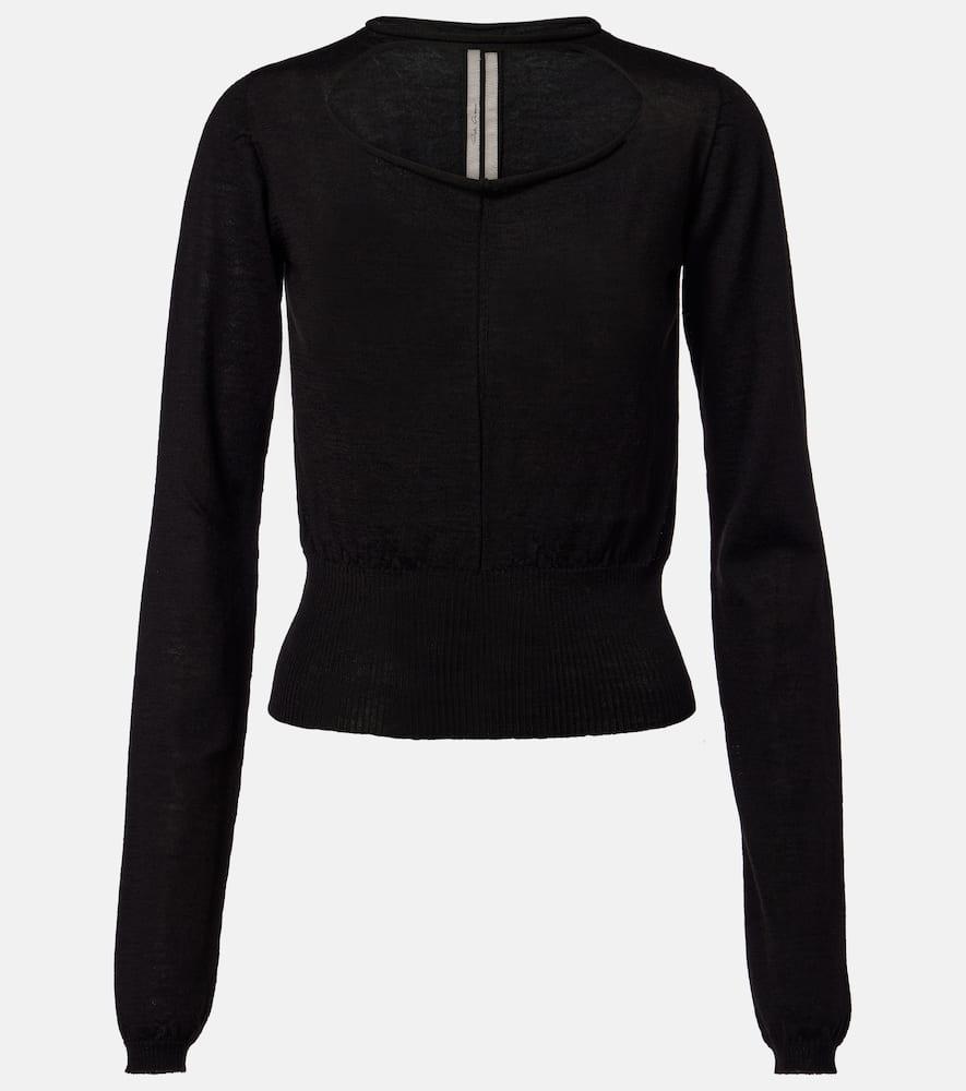 rick owens cutout virgin wool top