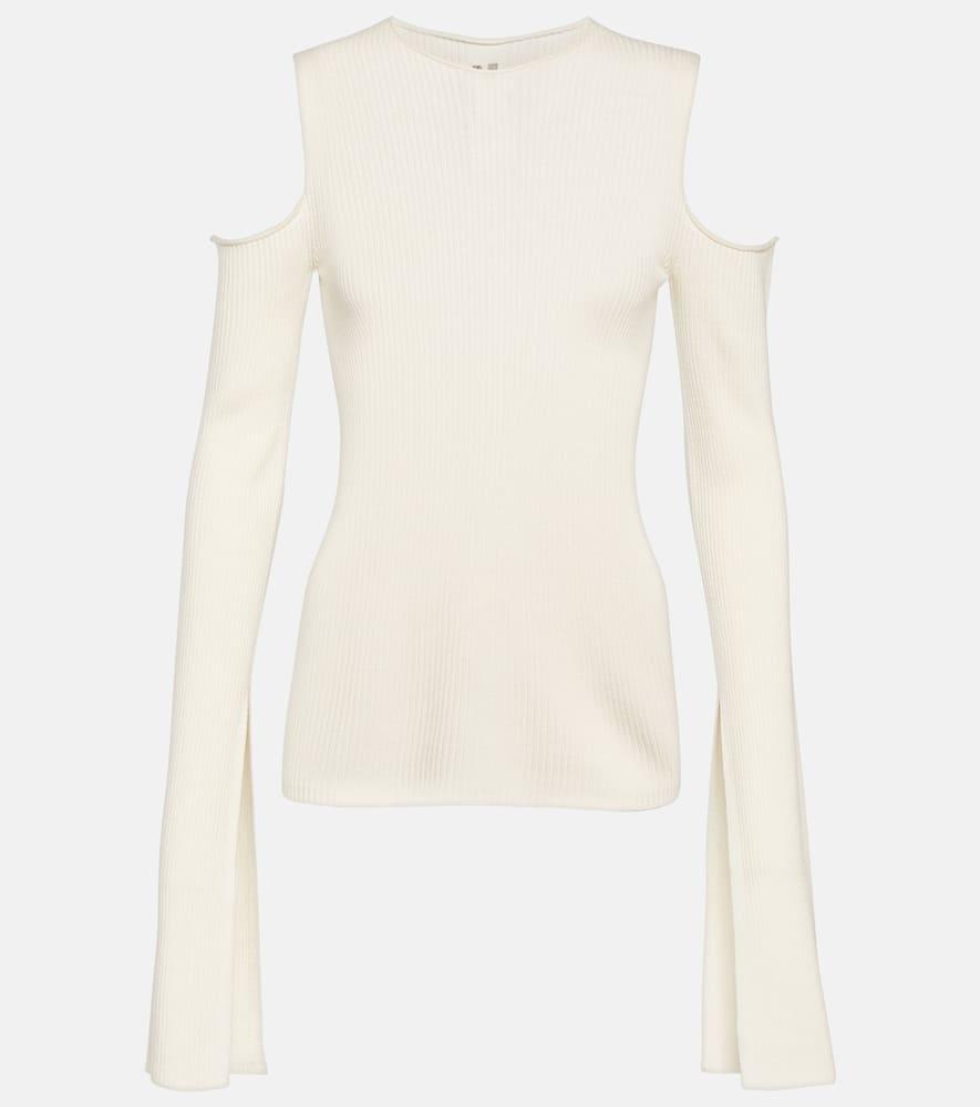 rick owens cutout virgin wool top