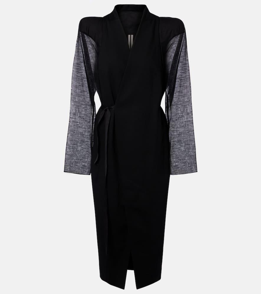 rick owens cyclops wool wrap coat