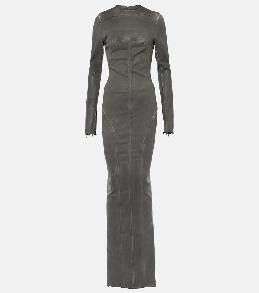rick owens denim gown