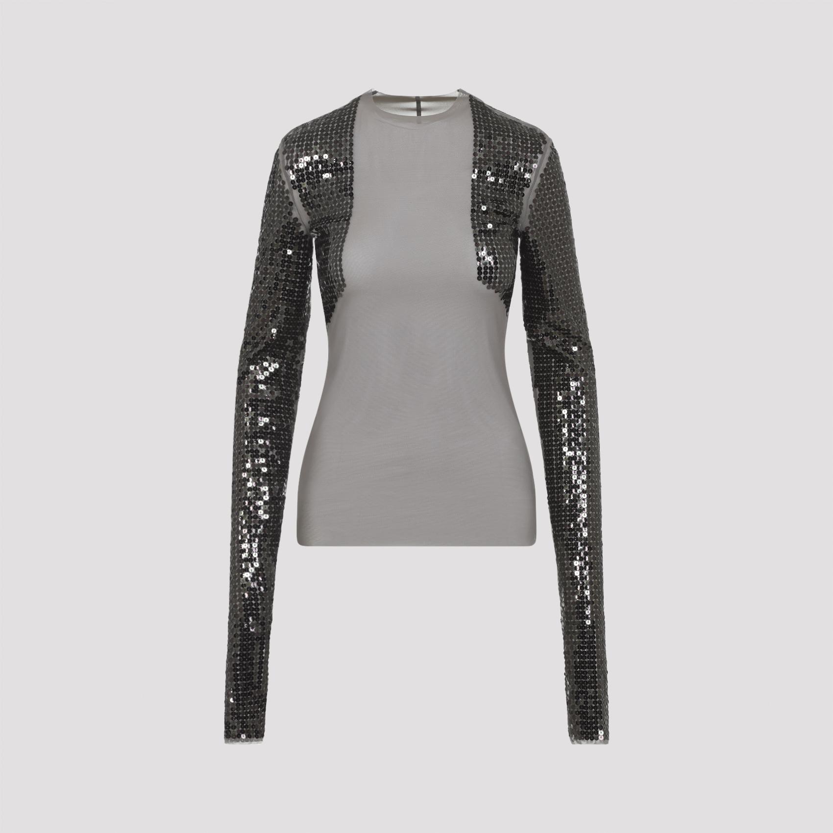 rick owens dennis t-shirt brown polyamide elastane tshirt - women