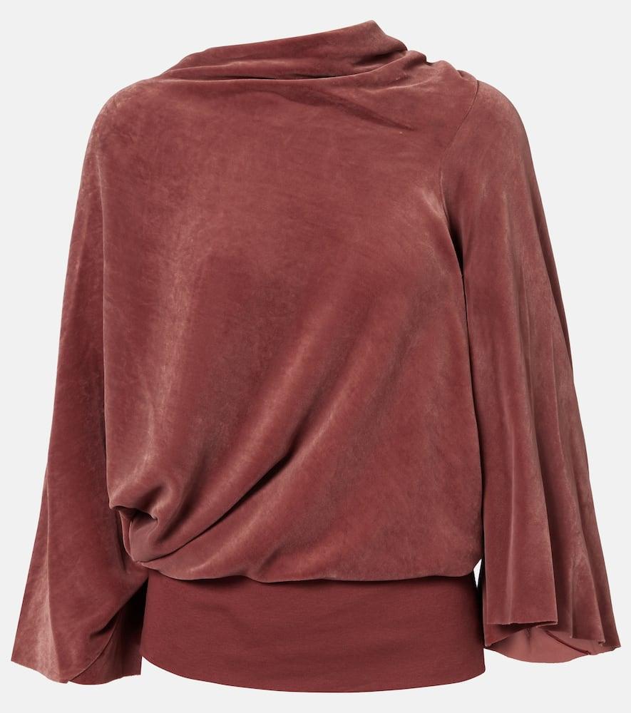 rick owens draped charmeuse top