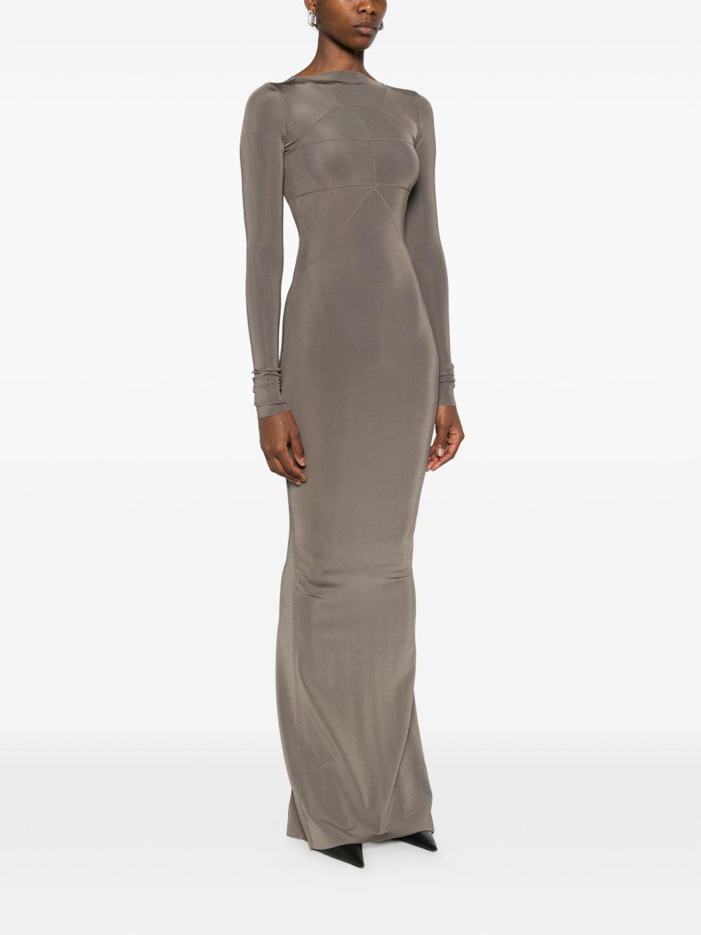 rick owens dresses grigio viscose - women