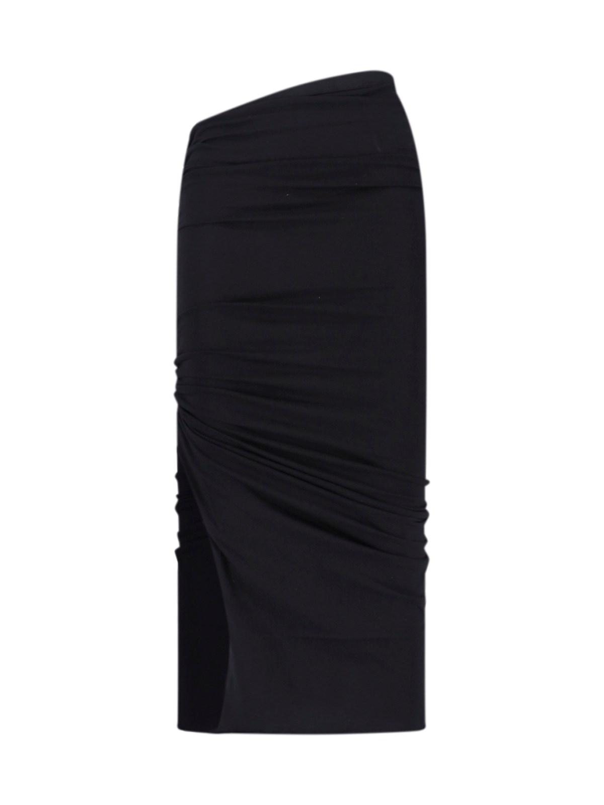 rick owens drkshdw 'edfu' sheath midi skirt