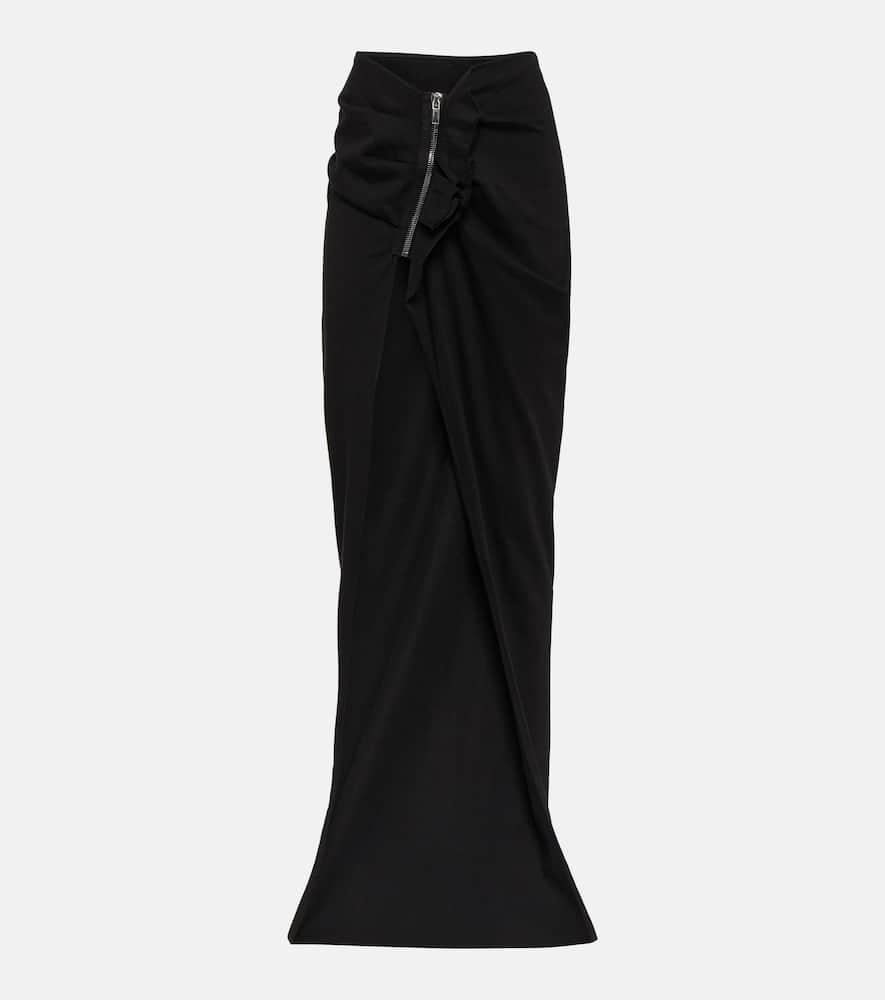 rick owens drkshdw cotton maxi skirt