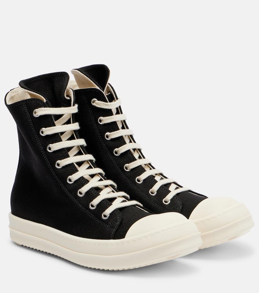 rick owens drkshdw denim sneakers
