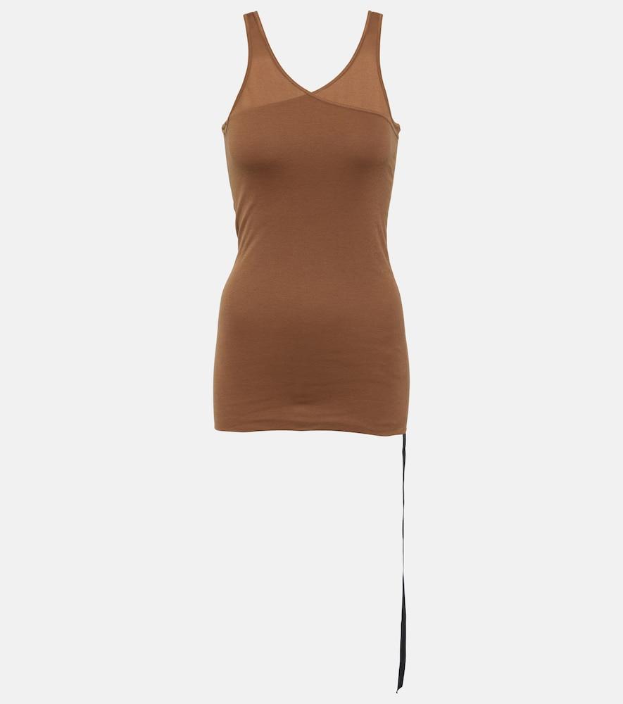 rick owens drkshdw double ziggy cotton tank top