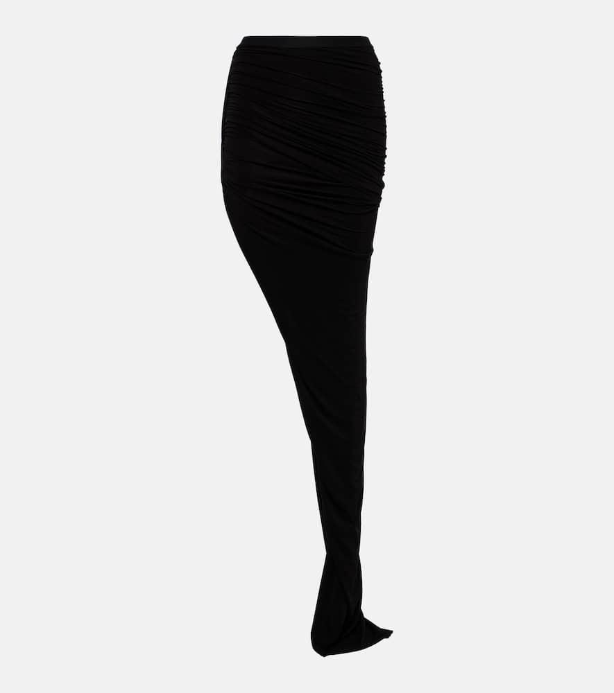 rick owens edfu ruched maxi skirt