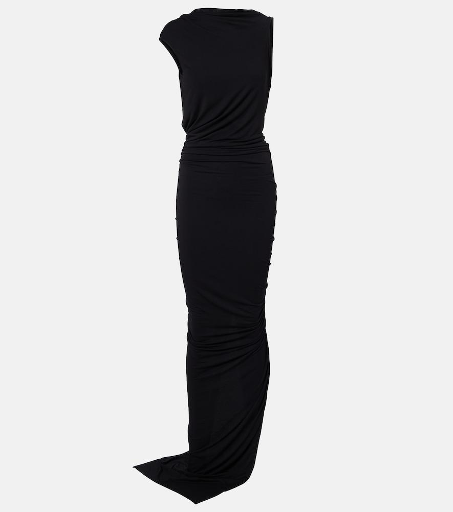 rick owens eva draped jersey maxi dress