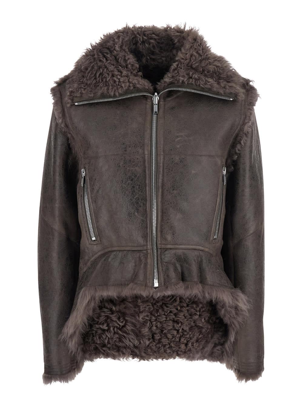 rick owens exploder shearling jacket
