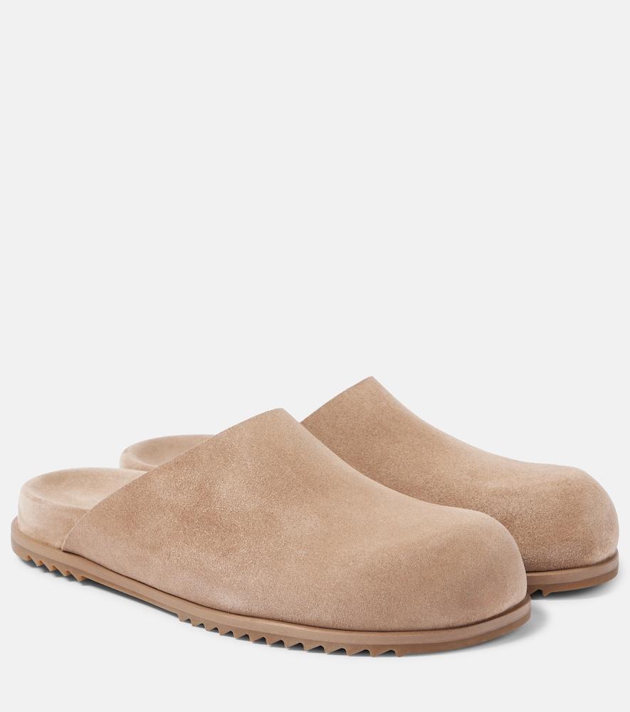 rick owens granola suede mules