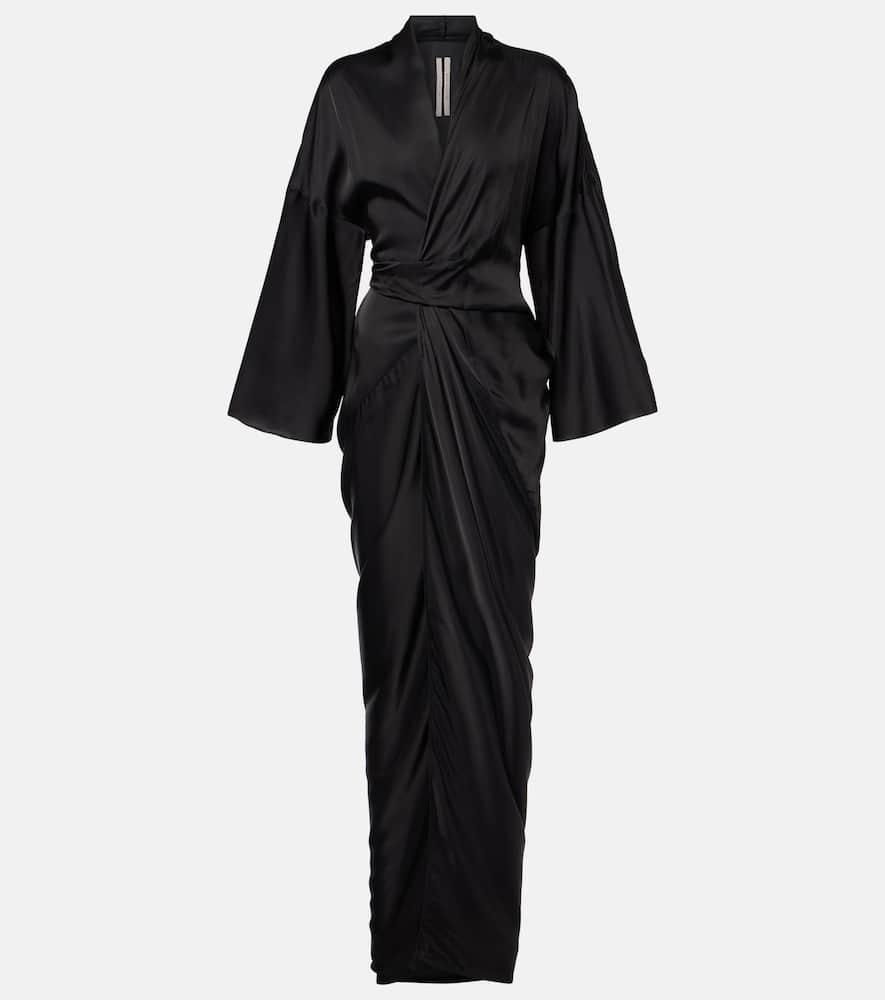 rick owens hollywood charmeuse wrap dress