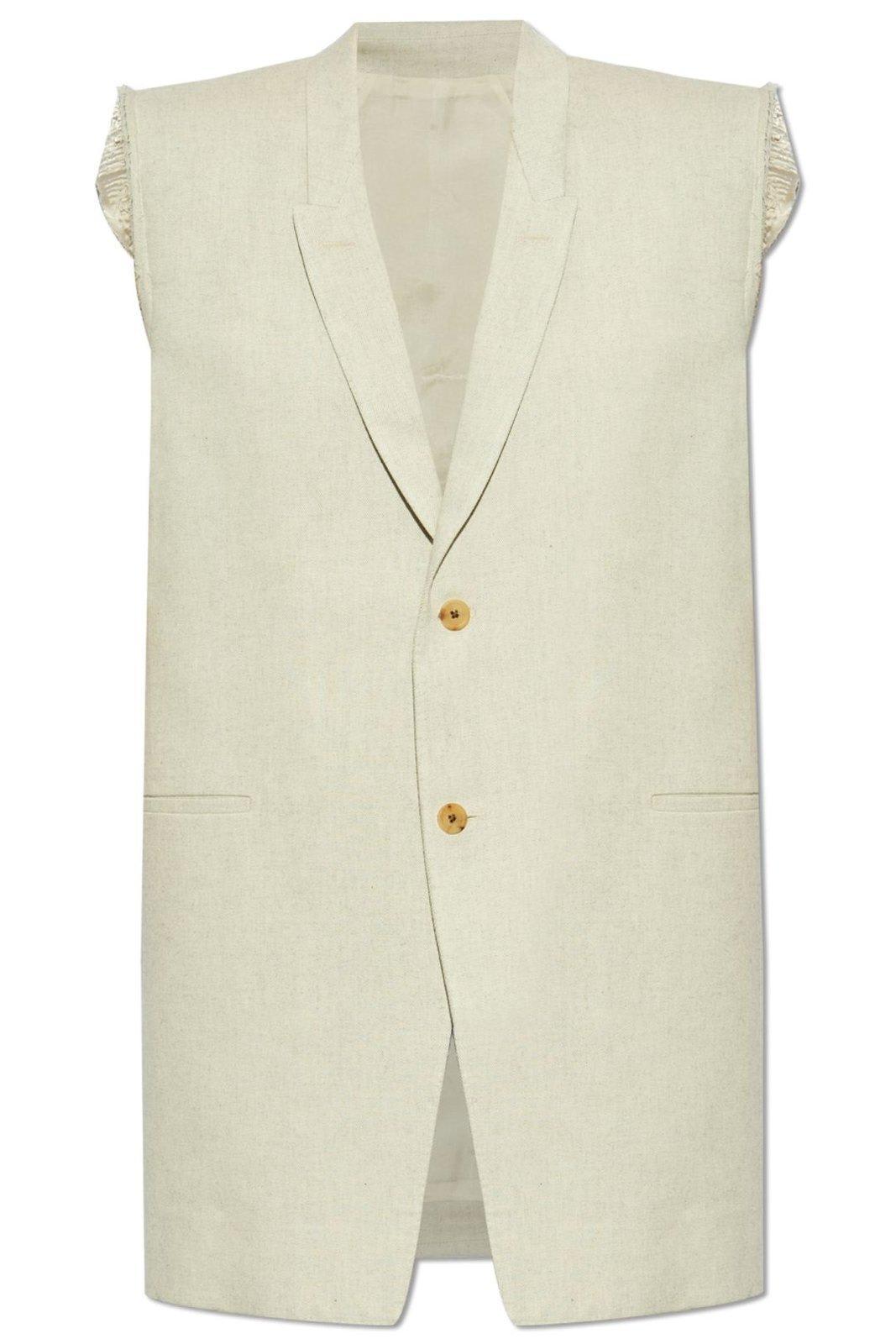 rick owens hollywood dirt tailored sleeveless waistcoat