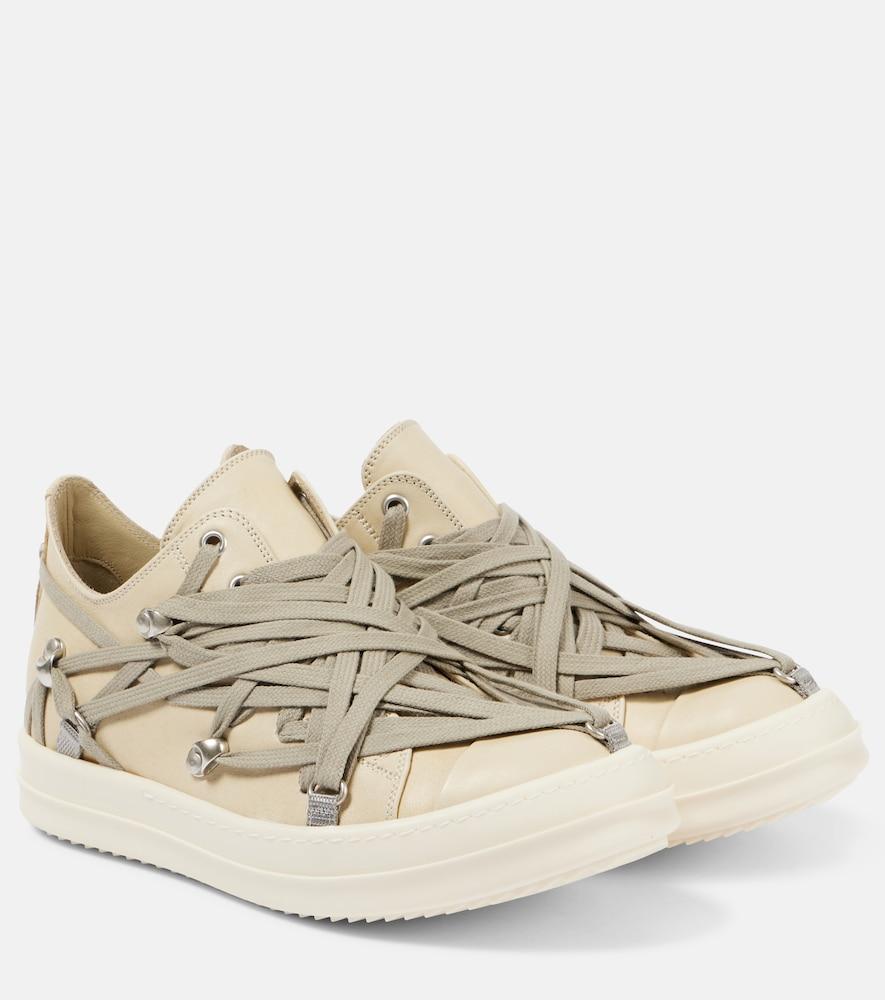 rick owens hollywood megalace suede sneakers