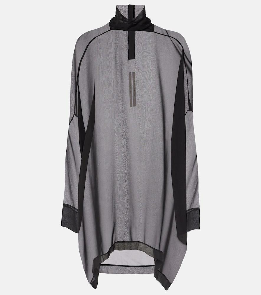 rick owens hollywood sheer silk chiffon top