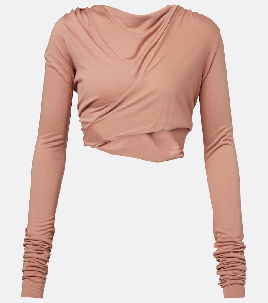 rick owens jade jersey crop top
