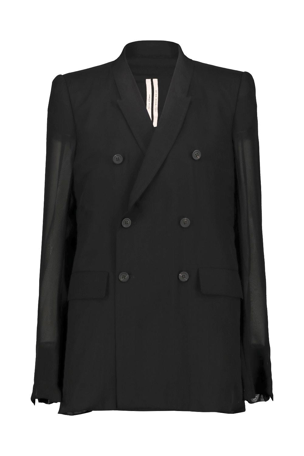 rick owens jmf double-breasted silk blazer