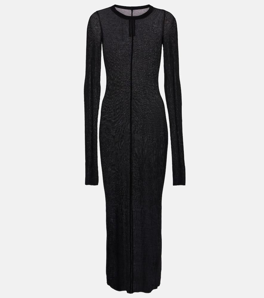 rick owens knitted midi dress