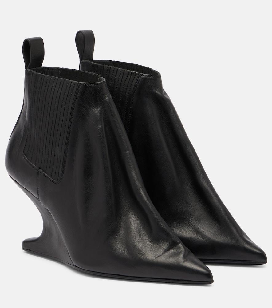 rick owens leather ankle boots