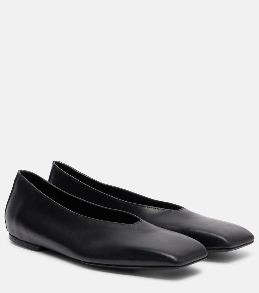 rick owens leather ballet flats