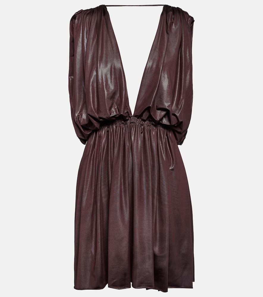 rick owens lilies pleated jersey minidress