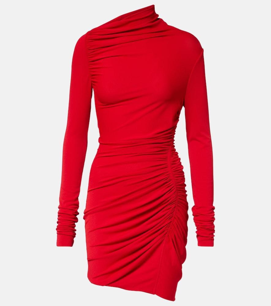 rick owens lilies svita jersey ruched minidress