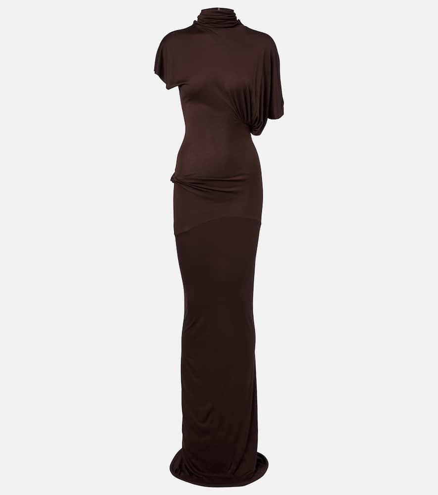 rick owens lilith draped jersey gown